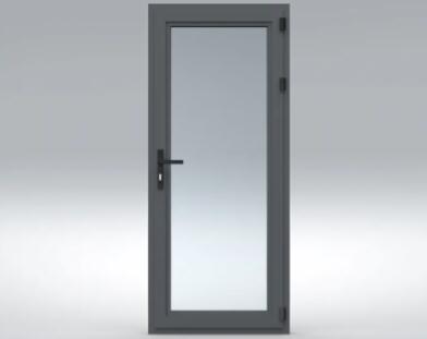 Aluminum glass door