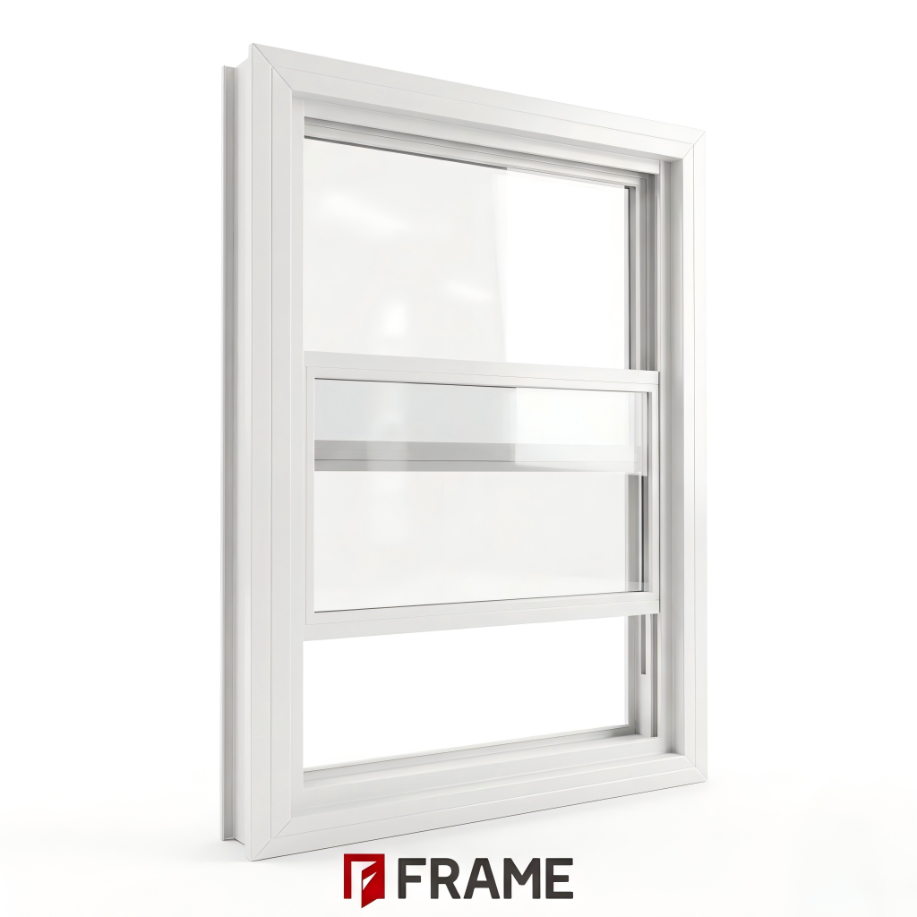 FRAME aluminum single and double hung window