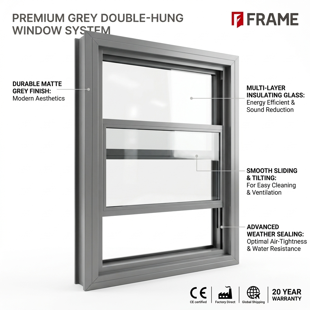 FRAME aluminum hung window profile