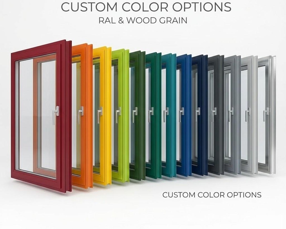 Custom color and finish options for aluminum windows and doors