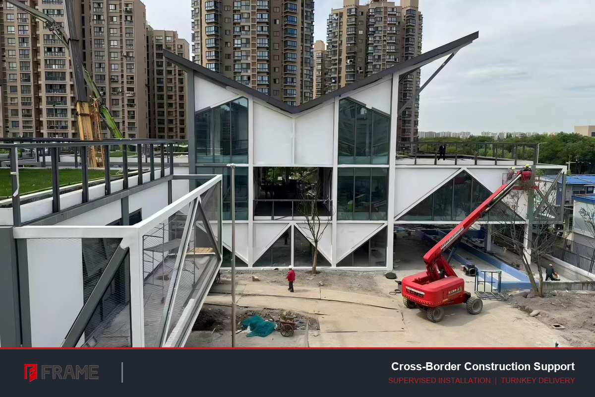 Cross-border construction and supervised installation by FRAME