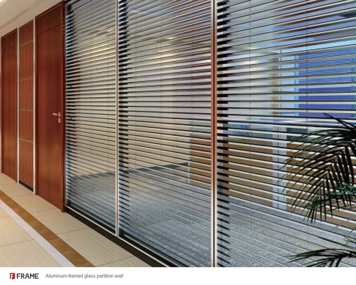 Aluminum-Framed Glass Partitions for Offices and Shops: Wall Construction, Doors and Glazing