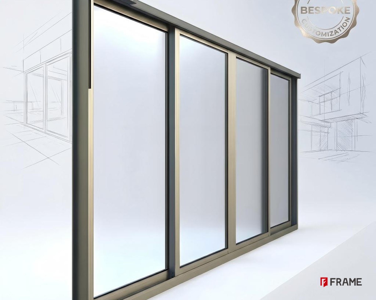 FRAME three-track aluminum sliding window with slim sightlines