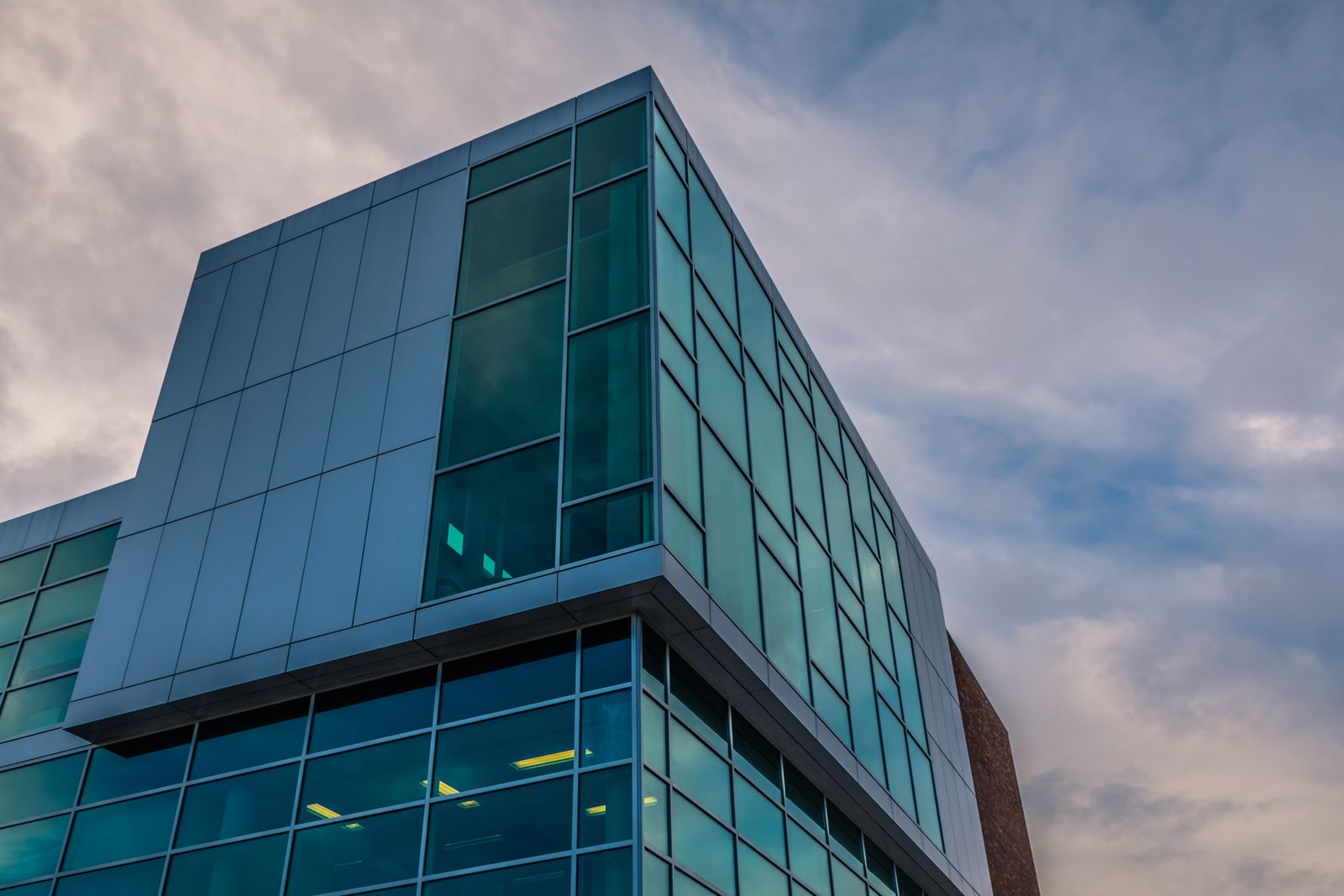 Glazed facade on a modern building